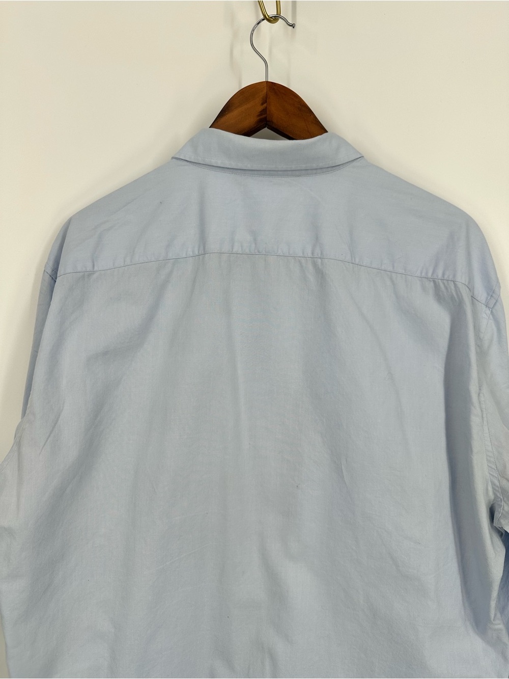 GUCCI French Cuff Vintage Pointed Collar Uniform Staff Dress Shirt Light Blue - Picture 4 of 12